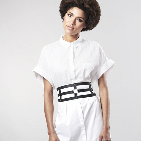 BIJOUX - INDISCRETS LABYRINT BÄLTE MED ARM SVART