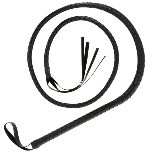 MÖRKR - SVART BONDAGEPISKA 210CM