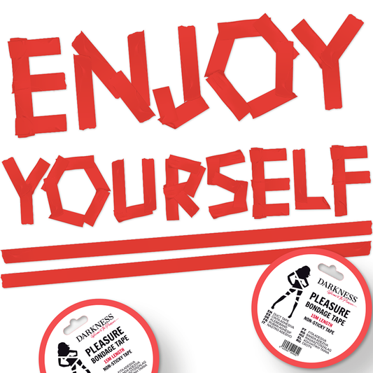 MÖRKR - ICKE-KLISTRIG RÖD BONDAGETEJP 15 M