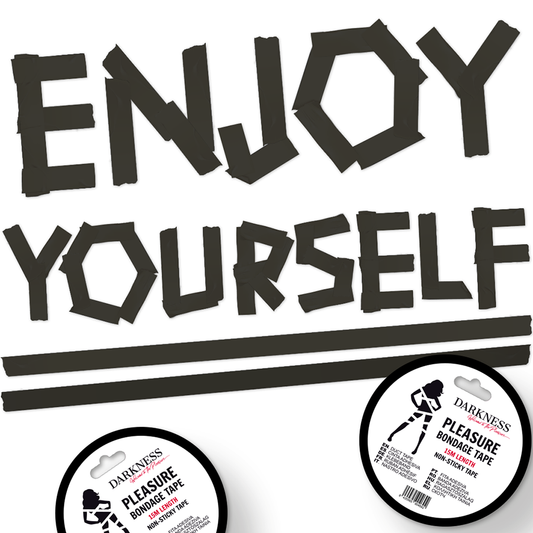 MÖRKR - ICKE-KLISTRIG SVART BONDAGETEJP 15M