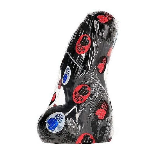 HELT SVART - REALISTISK DONG SVART 17 CM