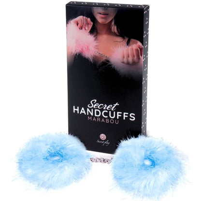SECRETPLAY - BLUE LIGHT MARABOU HANDCUFFS - Kink&Play