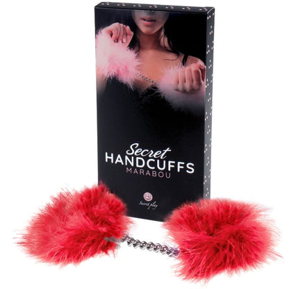 SECRETPLAY - RED MARABOU HANDCUFFS - Kink&Play