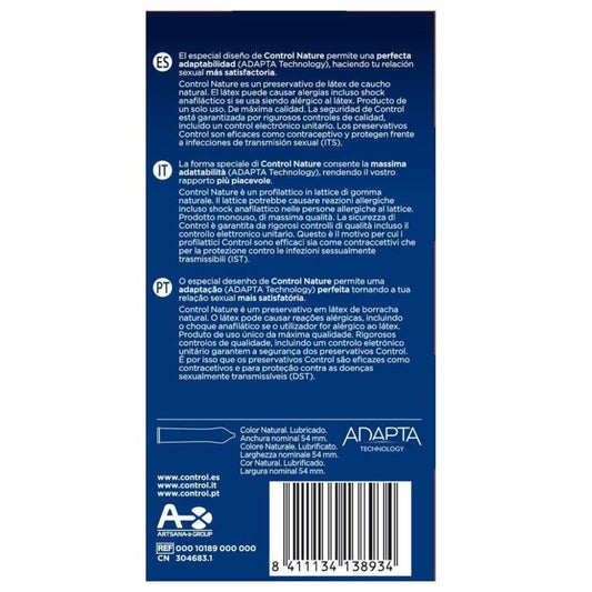 KONTROLL - ADAPTA NATURE KONDOMER 24 ENHETER