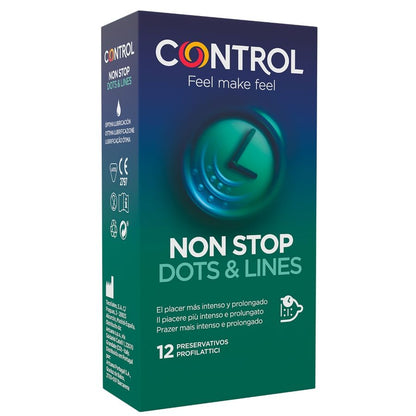 CONTROL - NONSTOP DOTS AND LINES CONDOMS 12 UNITS - Kink&Play