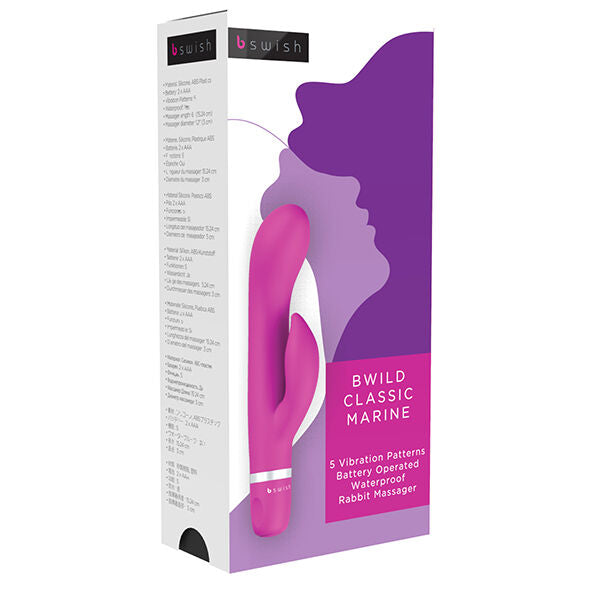 B SWISH - BWILD CLASSIC MARINE KANINVIBRATOR CERISE