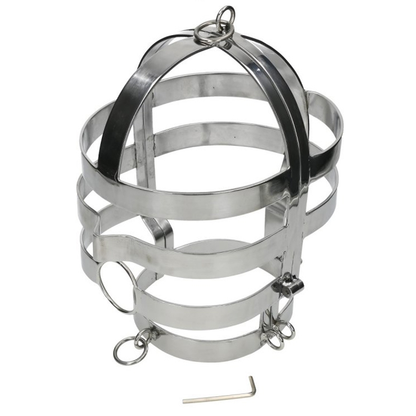 METAL HARD - MASK WITH STEEL NECKLACE - Kink&Play
