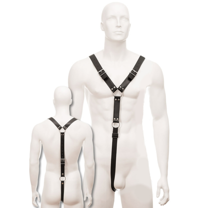 LEATHER BODY - HARNESS MEN BLACK - Kink&Play