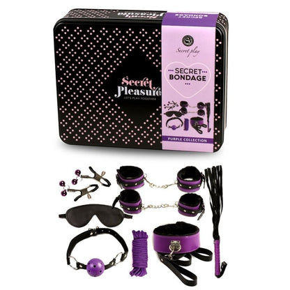 SECRETPLAY - BDSM SET 8PCS PURBLE /BLACK - Kink&Play