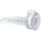 BAILE - REALISTISK DILDO MED SUGKOPPA OCH TESTIKLAR 16,7 CM TRANSPARENT