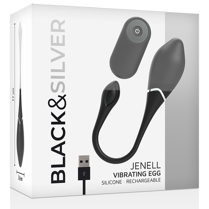 BLACK&SILVER - JENELL UPPLADDNINGSBART VIBRERANDE ÄGG