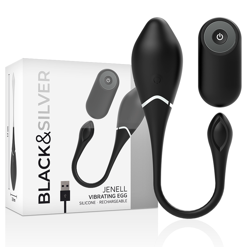 BLACK&SILVER - JENELL UPPLADDNINGSBART VIBRERANDE ÄGG