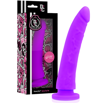 DELTA CLUB - LEKSAKER LILA DILDO MEDICINSK SILIKON 17 CM -O- 3 CM