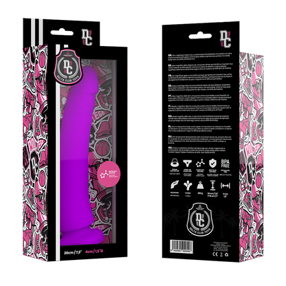 DELTA CLUB - LEKSAKER LILA DILDO MEDICINSK SILIKON 20 CM -O- 4 CM