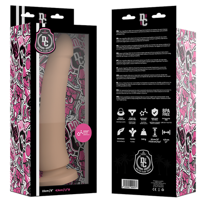 DELTA CLUB - LEKSAKER NATURLIG DILDO MEDICINSK SILIKON 23 CM -O- 4,5 CM