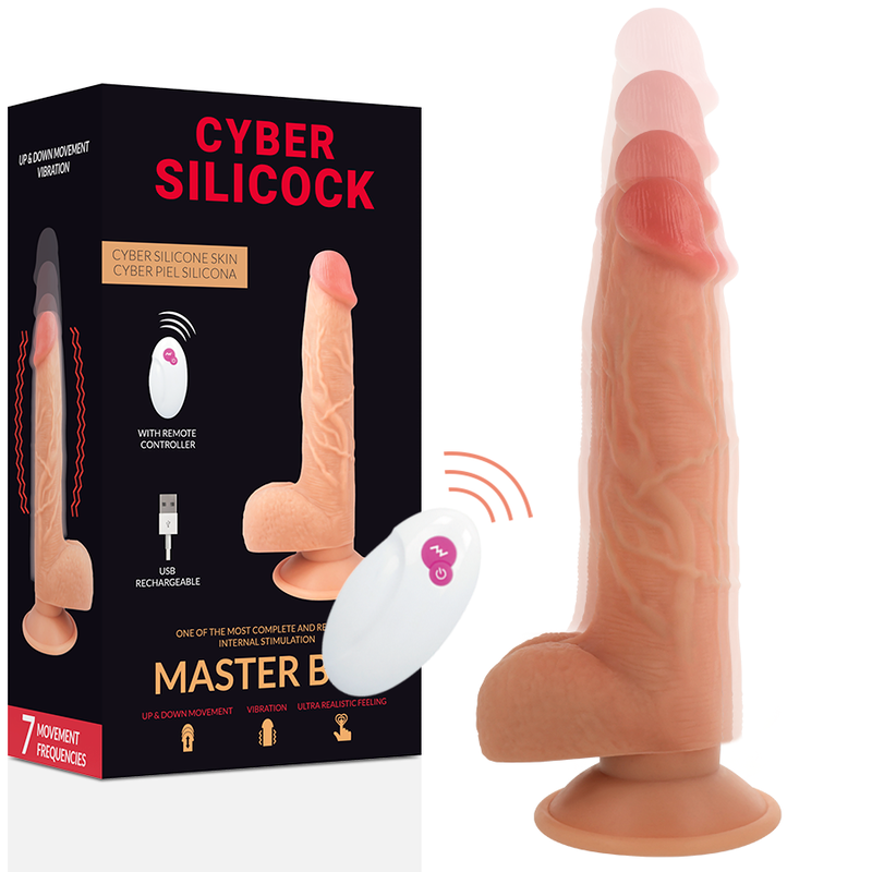 CYBER SILICOCK - REMOTE CONTROL REALISTIC MASTER BEN 23.88 CM -O- 4.3 CM - Kink&Play