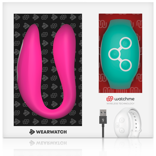 WEARWATCH - DUBBEL TEKNIK WATCHME VIBRATOR FUCHSIA / SJÖVATTEN
