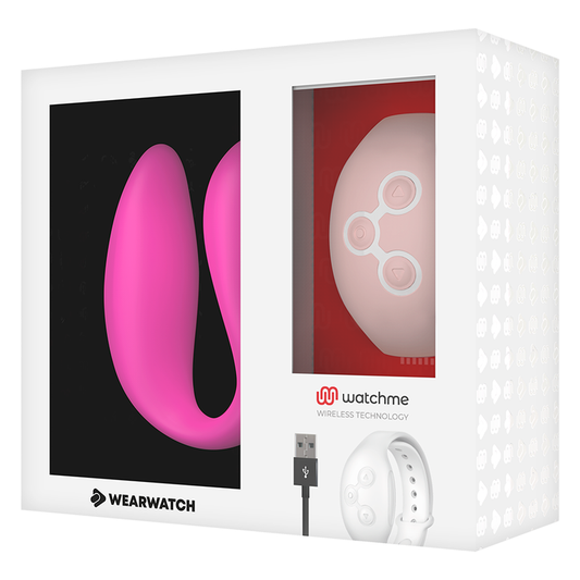 WEARWATCH - WATCHME VIBRATOR MED DUBBEL TEKNIK FUCHSIA / ROSA
