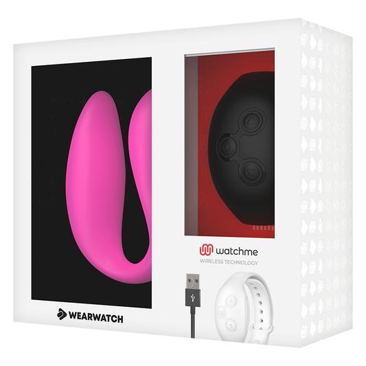 WEARWATCH - WATCHME DUBBELTEKNIKVIBRATOR FUCHSIA/AZABACHE