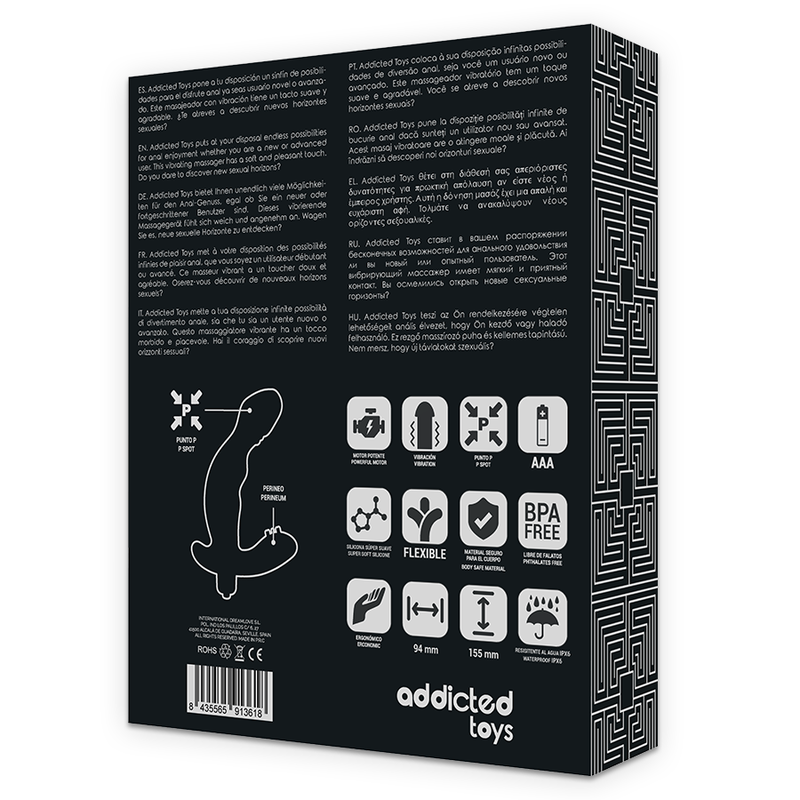 ADDICTED TOYS - ANAL STIMULATOR PROSTATA REALISTISK SILIKON G-PUNKT VIBE