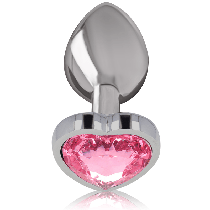 INTENSE - ALUMINUM METAL ANAL PLUG PINK HEART SIZE L - Kink&Play