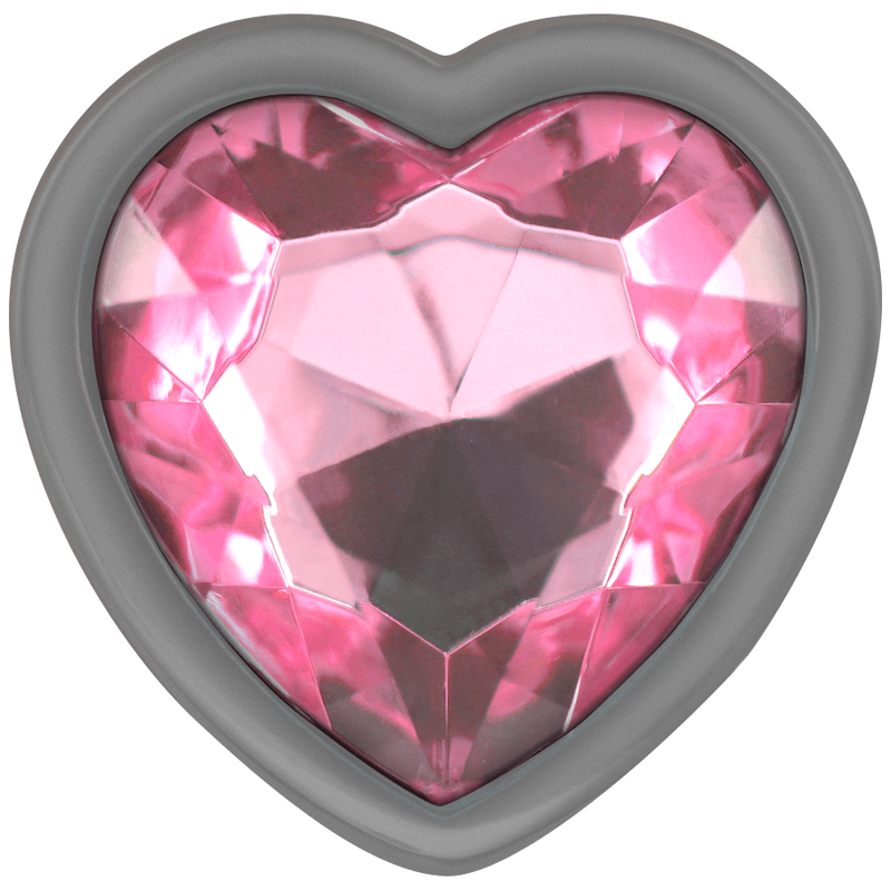 INTENSE - ALUMINUM METAL ANAL PLUG PINK HEART SIZE L - Kink&Play