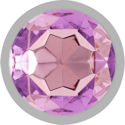 INTENSE - ALUMINUM METAL ANAL PLUG WITH VIOLET CRYSTAL SIZE L - Kink&Play