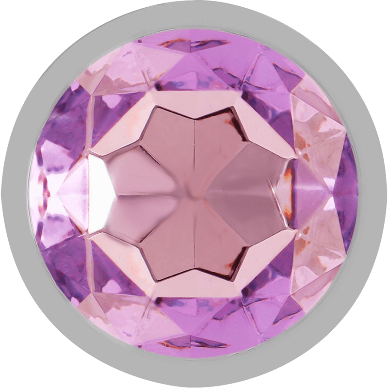 INTENSE - ALUMINUM METAL ANAL PLUG WITH VIOLET CRYSTAL SIZE M - Kink&Play
