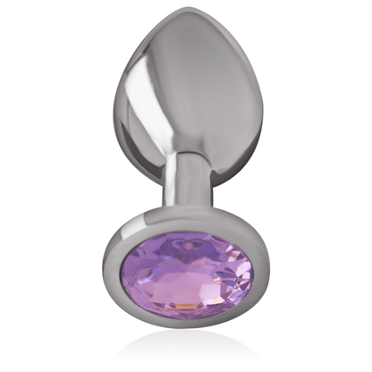 INTENSE - ALUMINUM METAL ANAL PLUG WITH VIOLET CRYSTAL SIZE M - Kink&Play