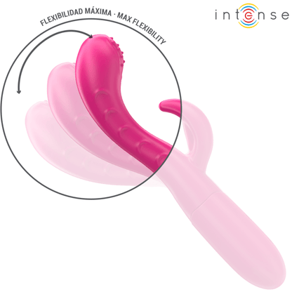 INTENSE - AMARA VIBRATOR WITH STIMULATING TONGUE 10 VIBRATIONS PINK - Kink&Play
