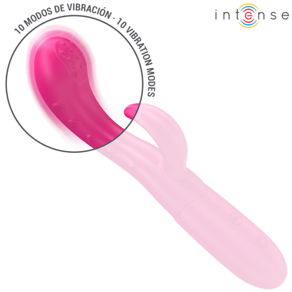 INTENSE - AMARA VIBRATOR WITH STIMULATING TONGUE 10 VIBRATIONS PINK - Kink&Play