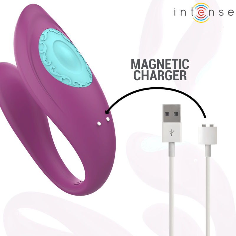INTENSE - ANNIE U - SHAPED VIBRATOR AND STIMULATOR PURPLE REMOTE CONTROL - Kink&Play