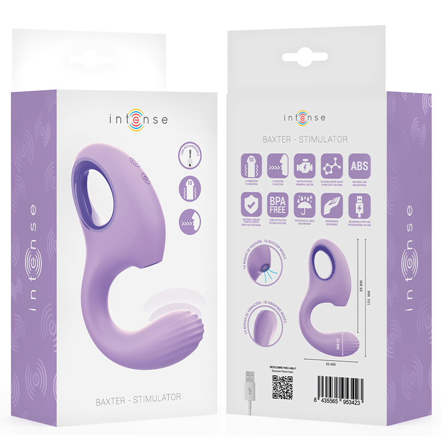 INTENSE - BAXTER VIBRATOR & STIMULATOR VIOLET - Kink&Play