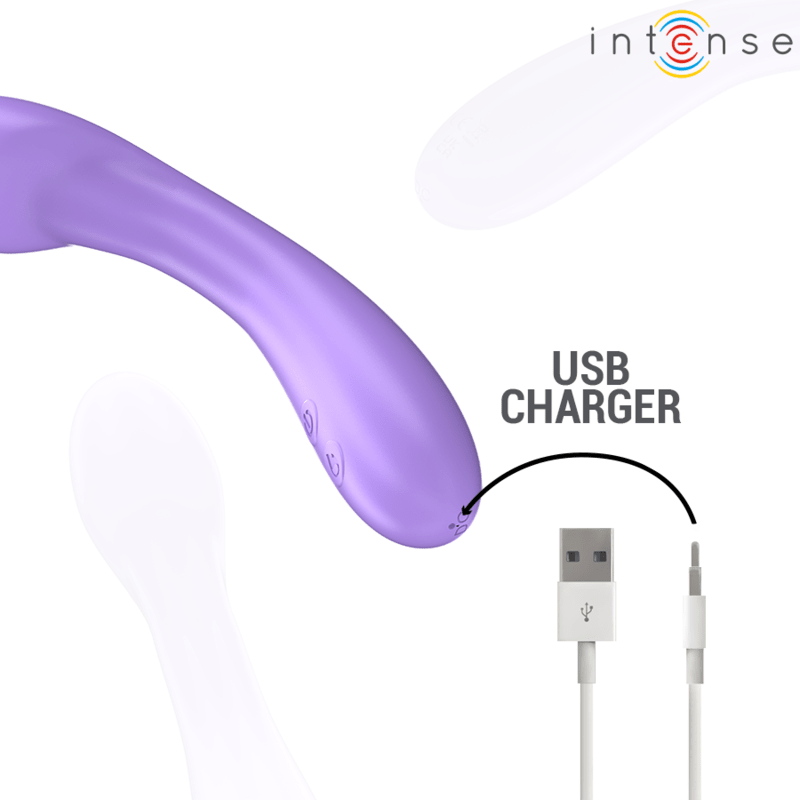 INTENSE - BECKY VIBRATOR 19 CM HEATABLE 7 VIBRATIONS PURPLE - Kink&Play