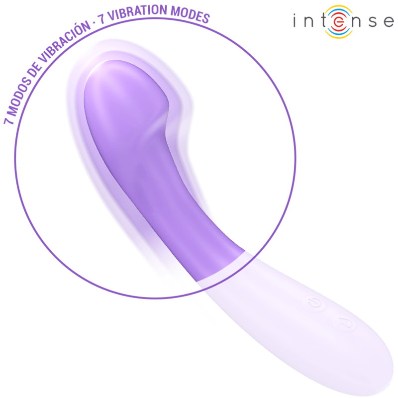 INTENSE - BECKY VIBRATOR 19 CM HEATABLE 7 VIBRATIONS PURPLE - Kink&Play