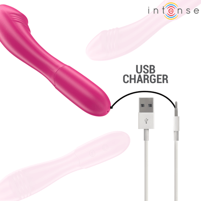 INTENSE - BELINDA VIBRATOR 19 CM FLEXIBLE 10 VIBRATIONS PINK - Kink&Play