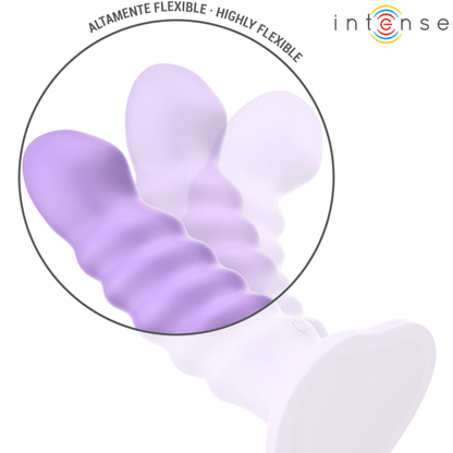 INTENSE - BRENDA VIBRATOR SIZE M SPIRAL DESIGN 10 VIBRATIONS PURPLE REMOTE CONTROL - Kink&Play