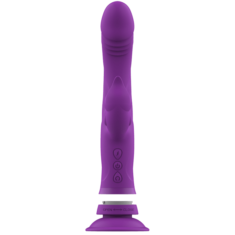 INTENSE - CASANOVA RABBIT SILICONE VIBRATOR TRIPLE MOTOR PURPLE - Kink&Play