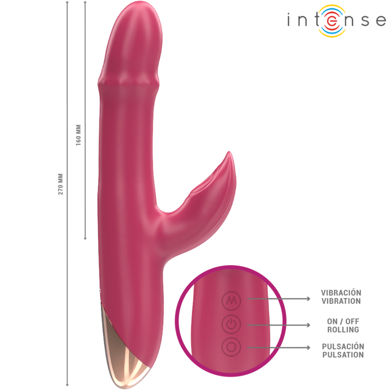 INTENSE - CHLOE MULTIFUNCTION VIBRATOR 3 IN 1 RED - Kink&Play