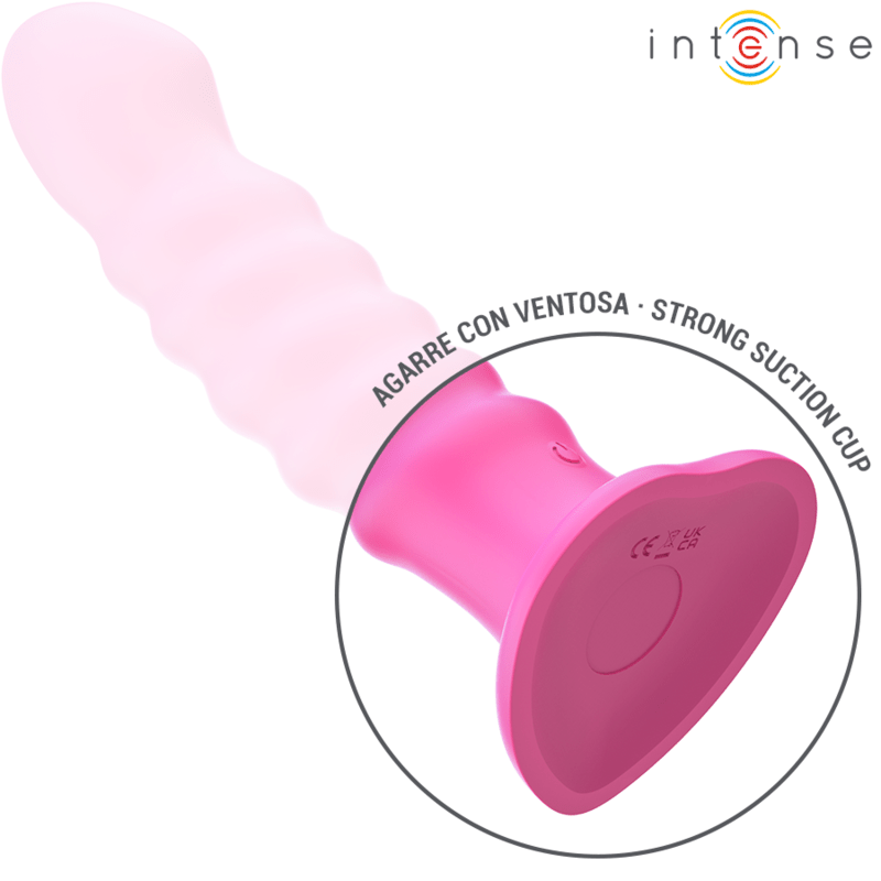 INTENSE - CINDY VIBRATOR SIZE L SPIRAL DESIGN 10 VIBRATIONS PINK REMOTE CONTROL - Kink&Play