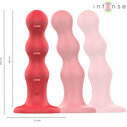 INTENSE - CODY VIBRATOR WITH SUCTION CUP RED REMOTE CONTROL - Kink&Play