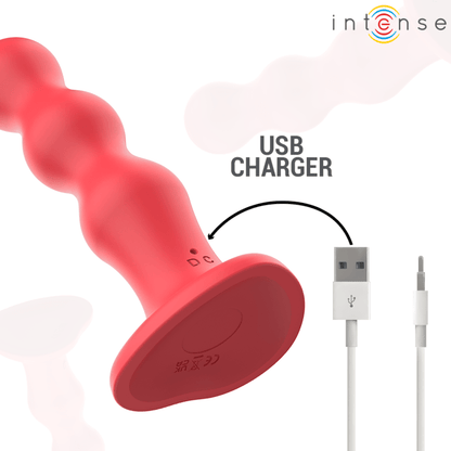 INTENSE - CODY VIBRATOR WITH SUCTION CUP RED REMOTE CONTROL - Kink&Play