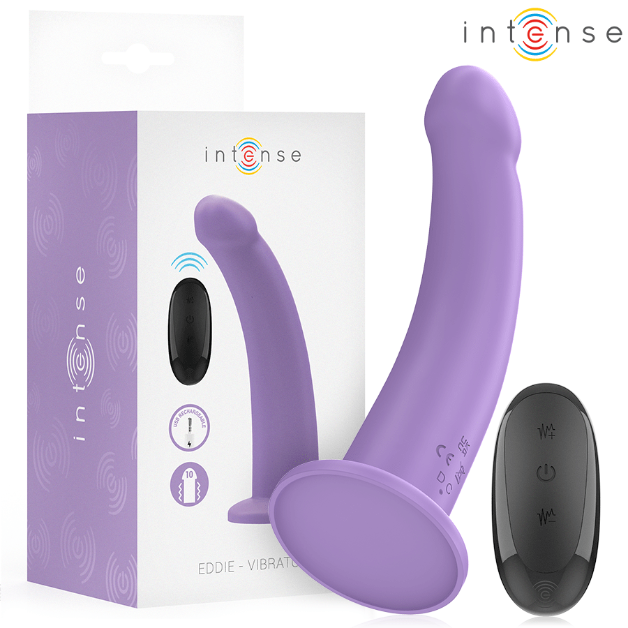 INTENSE - EDDIE VIBRATOR 17.5 CM 10 VIBRATIONS PURPLE REMOTE CONTROL - Kink&Play
