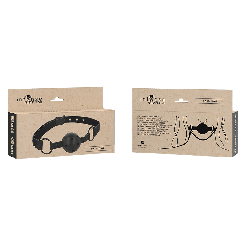 INTENSE - FETISH VEGAN LEATHER BALL GAG - Kink&Play