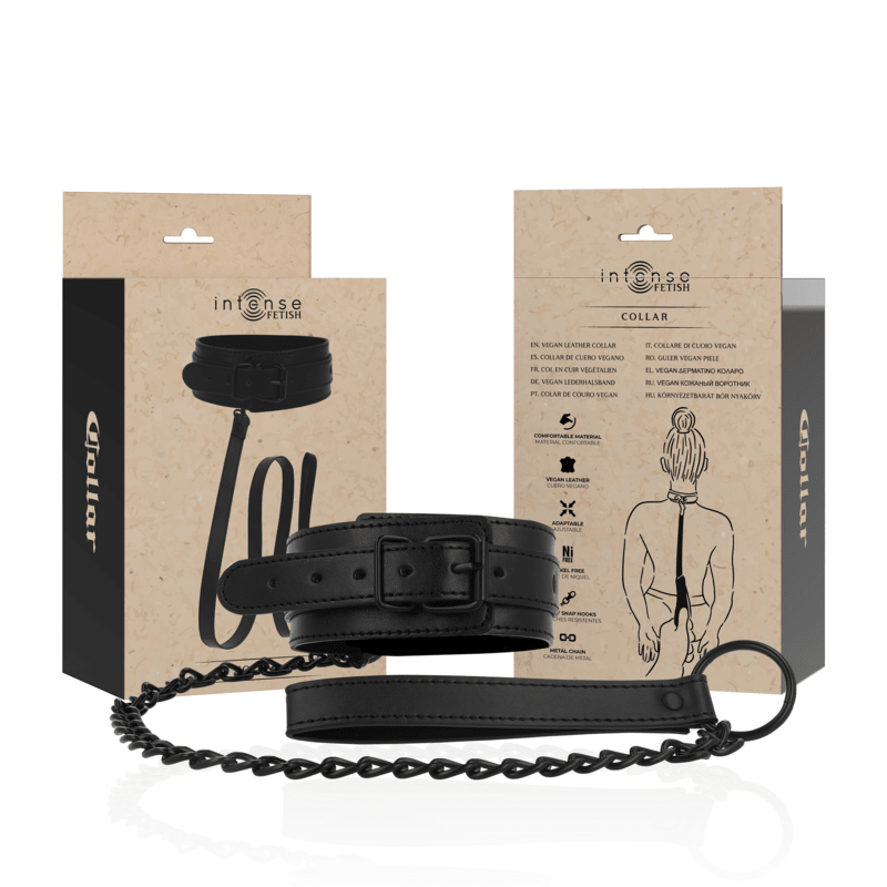 INTENSE - FETISH VEGAN LEATHER COLLAR - Kink&Play