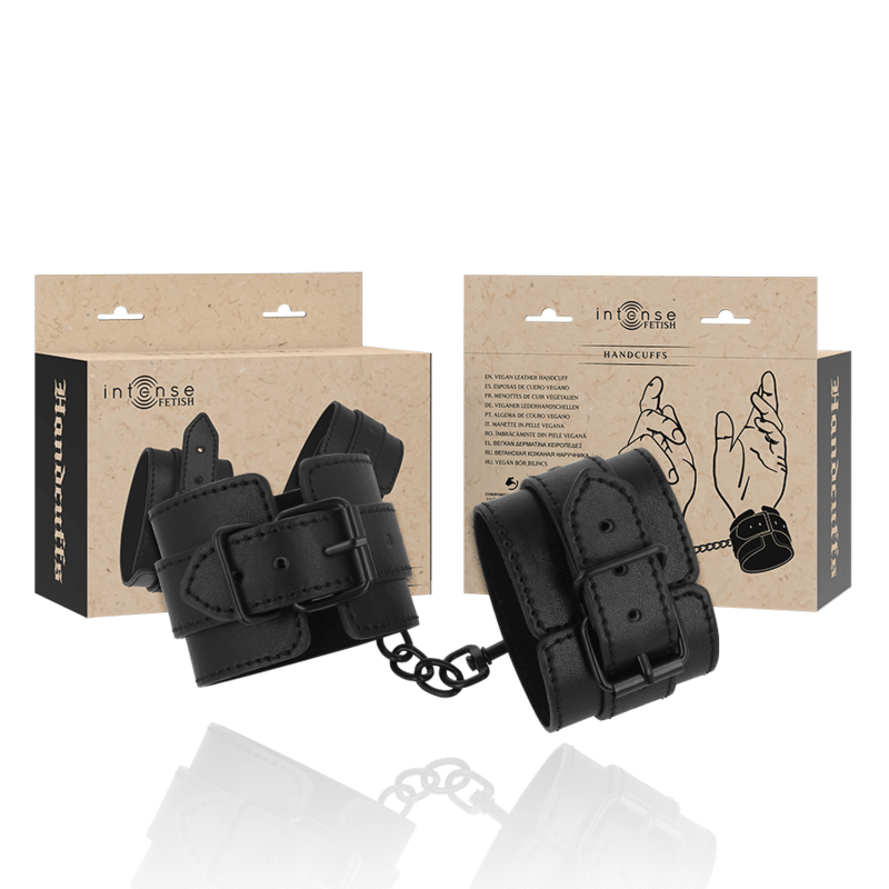INTENSE - FETISH VEGAN LEATHER HANDCUFFS - Kink&Play