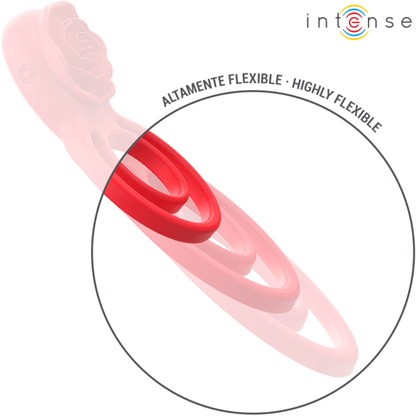 INTENSE - GAIL STIMULATOR ROSE 10 VIBRATIONS RED REMOTE CONTROL - Kink&Play