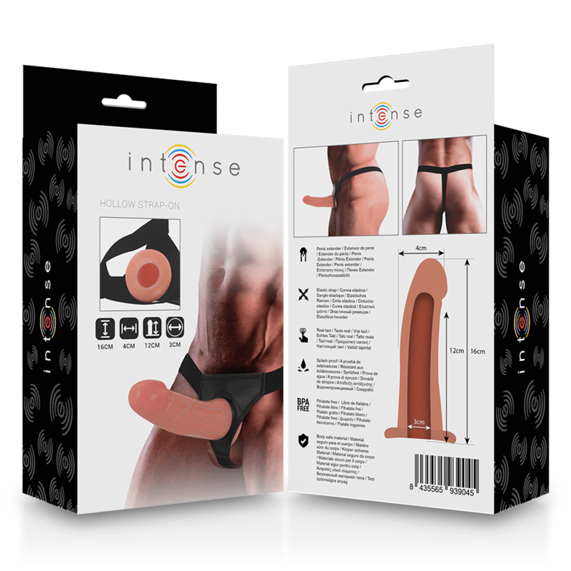 INTENSE - HOLLOW HARNESS WITH DILDO 16 X 3 CM - Kink&Play