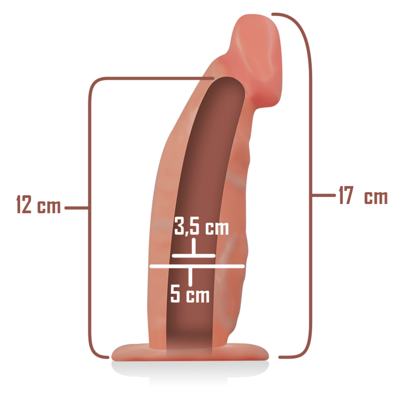 INTENSE - HOLLOW HARNESS WITH DILDO 18 X 3.5 CM - Kink&Play