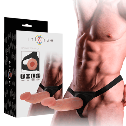 INTENSE - HOLLOW HARNESS WITH DILDO 18 X 3.5 CM - Kink&Play